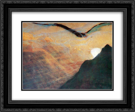 News 24x20 Black Ornate Wood Framed Art Print Poster with Double Matting by Ciurlionis, Mikalojus