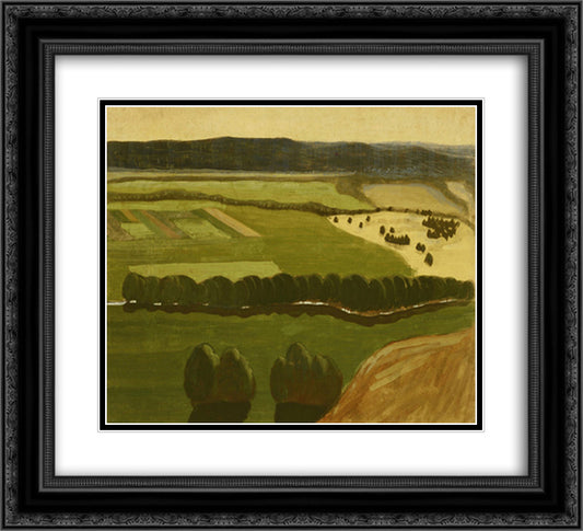 Raigardas (III) 22x20 Black Ornate Wood Framed Art Print Poster with Double Matting by Ciurlionis, Mikalojus