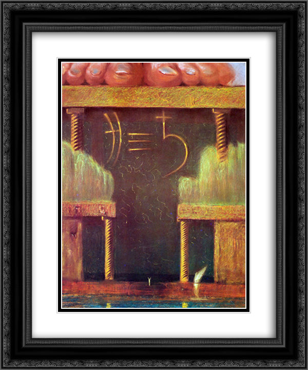 Rex II 20x24 Black Ornate Wood Framed Art Print Poster with Double Matting by Ciurlionis, Mikalojus
