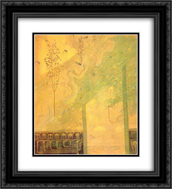 Scherzo (Sonata of the Summer) 20x22 Black Ornate Wood Framed Art Print Poster with Double Matting by Ciurlionis, Mikalojus
