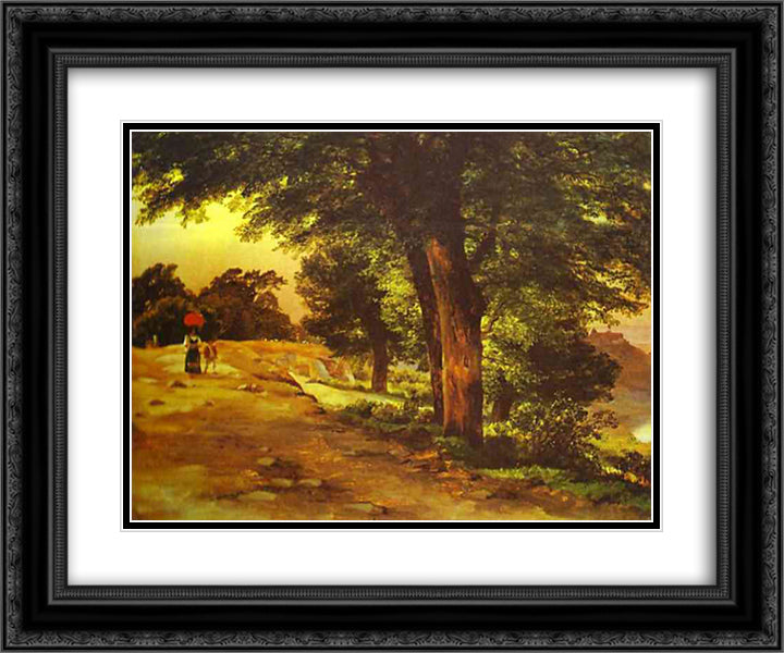 In Giji Park 24x20 Black Ornate Wood Framed Art Print Poster with Double Matting by Lebedev, Mikhail