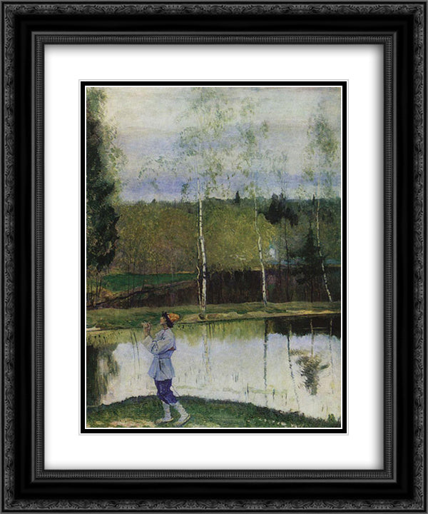 Lel 20x24 Black Ornate Wood Framed Art Print Poster with Double Matting by Nesterov, Mikhail