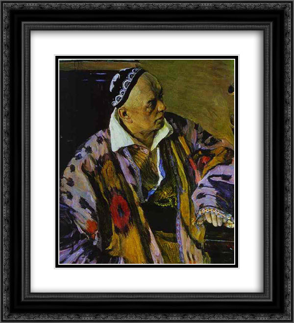Portrait of Alexey Shchusev 20x22 Black Ornate Wood Framed Art Print Poster with Double Matting by Nesterov, Mikhail