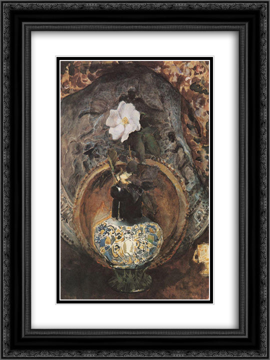 Briar 18x24 Black Ornate Wood Framed Art Print Poster with Double Matting by Vrubel, Mikhail