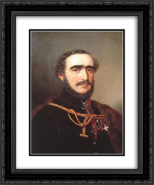 Count Istvan Szechenyi 20x24 Black Ornate Wood Framed Art Print Poster with Double Matting by Barabas, Miklos