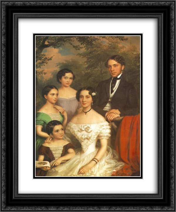 The Family Degenfeld 20x24 Black Ornate Wood Framed Art Print Poster with Double Matting by Barabas, Miklos