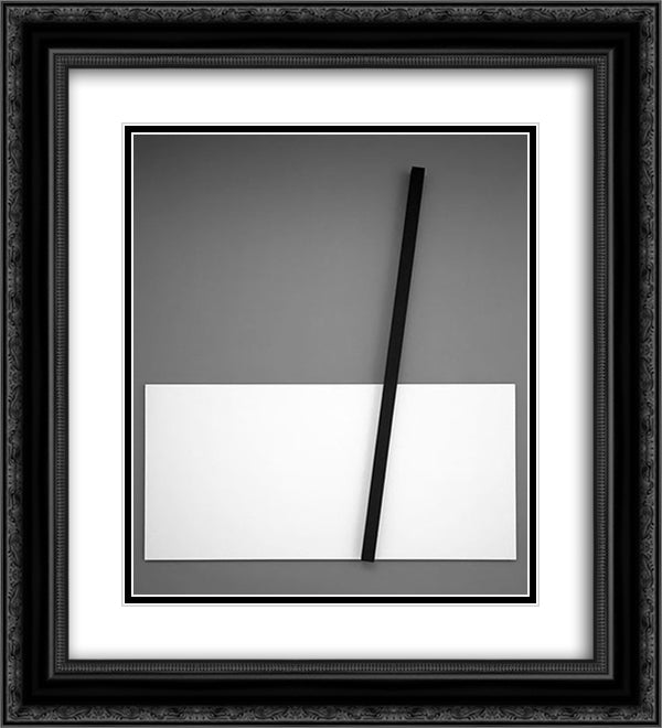 Untitled (from Splints) 20x22 Black Ornate Wood Framed Art Print Poster with Double Matting by Schendel, Mira
