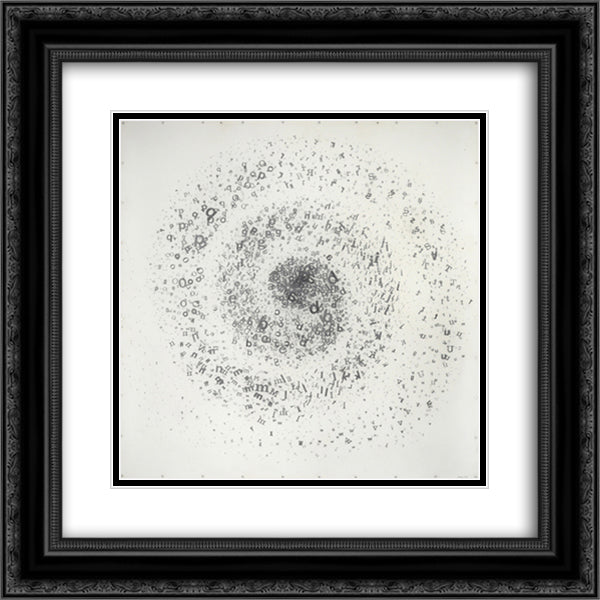 Untitled (From the series Graphic Objects) 20x20 Black Ornate Wood Framed Art Print Poster with Double Matting by Schendel, Mira