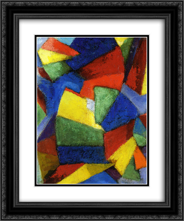 Synchromy in Blue - Violet 20x24 Black Ornate Wood Framed Art Print Poster with Double Matting by Russell, Morgan