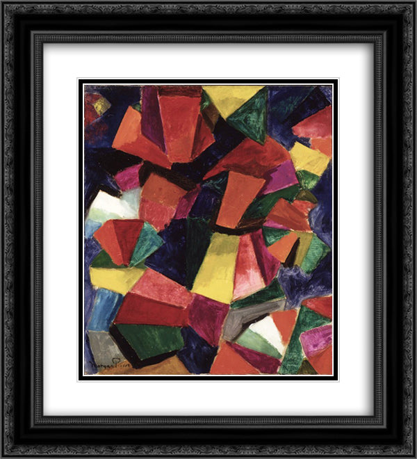 Synchromy Number 4 To Form 20x22 Black Ornate Wood Framed Art Print Poster with Double Matting by Russell, Morgan