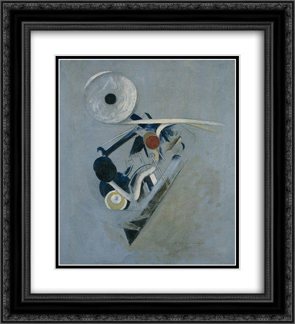 Painting VI 20x22 Black Ornate Wood Framed Art Print Poster with Double Matting by Shamberg, Morton