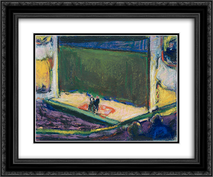 View from the Side Boxes (Opera), Philadelphia 24x20 Black Ornate Wood Framed Art Print Poster with Double Matting by Shamberg, Morton