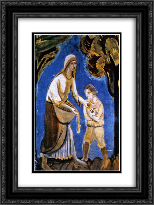 Harvest 18x24 Black Ornate Wood Framed Art Print Poster with Double Matting by Boichuk, Mykhailo