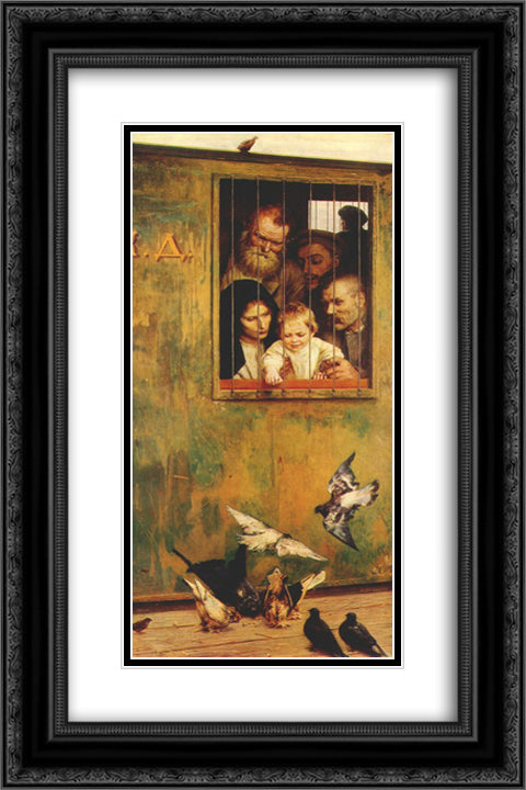 Life Is Everywhere 16x24 Black Ornate Wood Framed Art Print Poster with Double Matting by Yaroshenko, Mykola