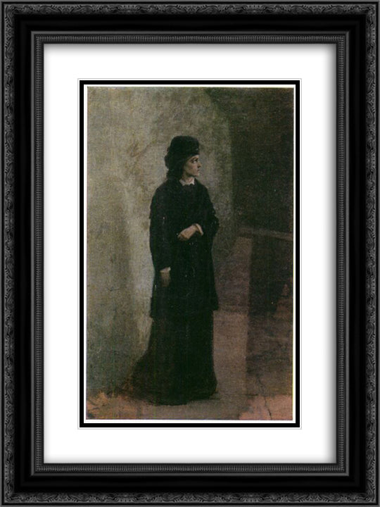 Terrorist 18x24 Black Ornate Wood Framed Art Print Poster with Double Matting by Yaroshenko, Mykola