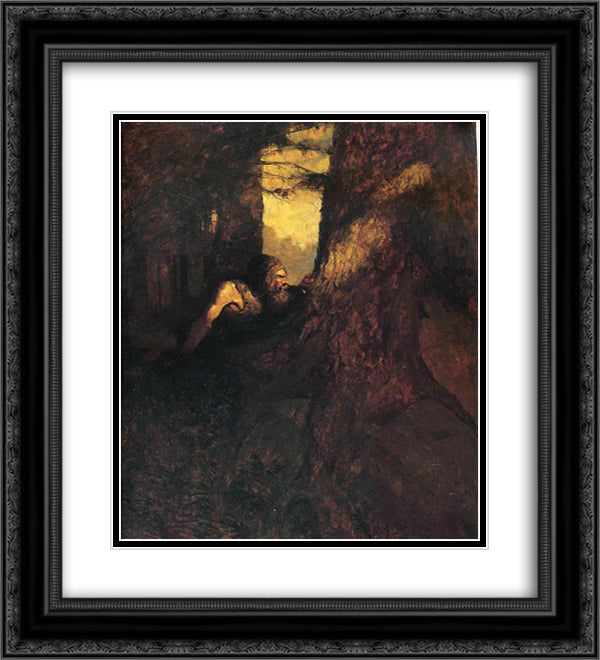 Ben Gunn 20x22 Black Ornate Wood Framed Art Print Poster with Double Matting by Wyeth, N.C.