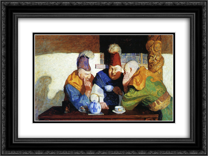 The Unwrit Dogma 24x18 Black Ornate Wood Framed Art Print Poster with Double Matting by Wyeth, N.C.