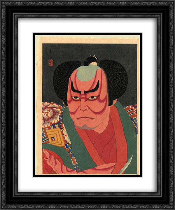 Study of the actor Nakamura Kichiemon as Otokonosuke 20x24 Black Ornate Wood Framed Art Print Poster with Double Matting by Shunsen, Natori
