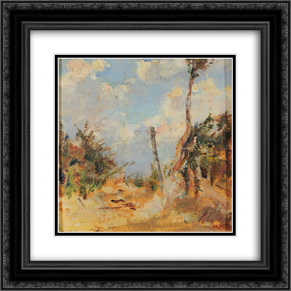 Il passo della Futa 20x20 Black Ornate Wood Framed Art Print Poster with Double Matting by Cannicci, Niccolo