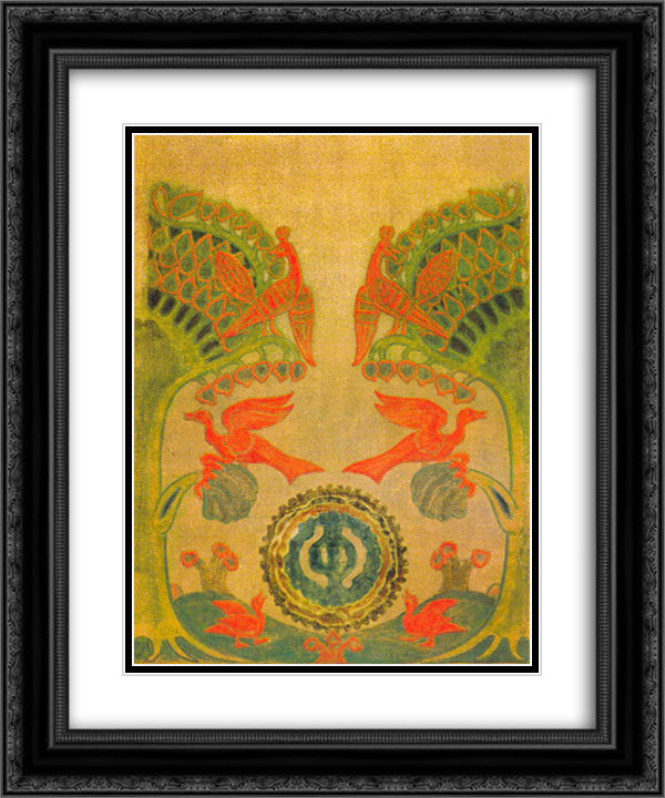 A good tree has grown 20x24 Black Ornate Wood Framed Art Print Poster with Double Matting by Roerich, Nicholas