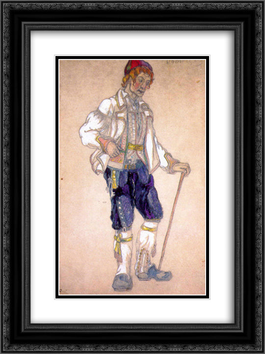 A guy, Gegstad 18x24 Black Ornate Wood Framed Art Print Poster with Double Matting by Roerich, Nicholas