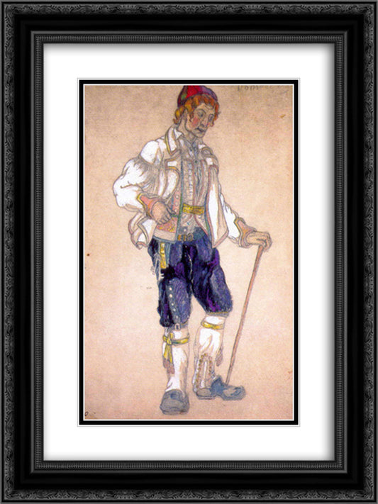 A guy, Gegstad 18x24 Black Ornate Wood Framed Art Print Poster with Double Matting by Roerich, Nicholas