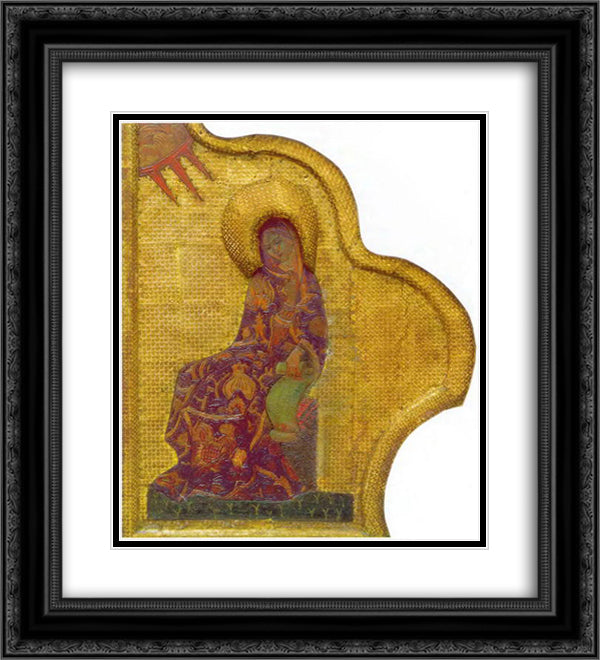 Annunciation. Virgin Mary. 20x22 Black Ornate Wood Framed Art Print Poster with Double Matting by Roerich, Nicholas