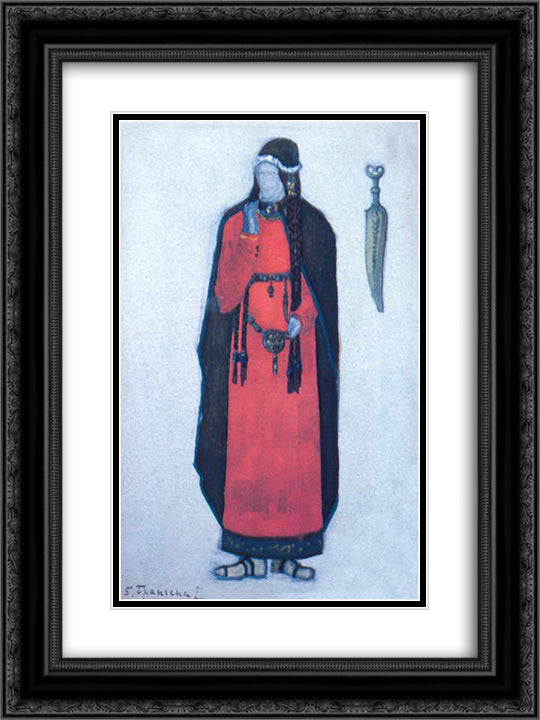 Brangena 18x24 Black Ornate Wood Framed Art Print Poster with Double Matting by Roerich, Nicholas