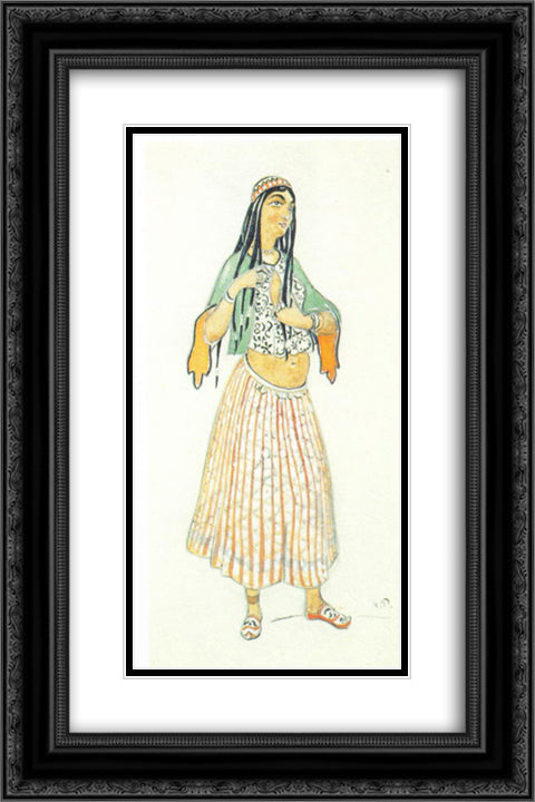 Captive 16x24 Black Ornate Wood Framed Art Print Poster with Double Matting by Roerich, Nicholas