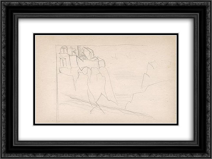 Coast near Ledenets 24x18 Black Ornate Wood Framed Art Print Poster with Double Matting by Roerich, Nicholas