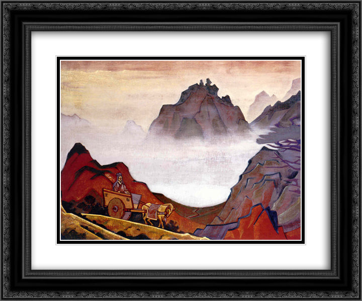 Confucius the fair 24x20 Black Ornate Wood Framed Art Print Poster with Double Matting by Roerich, Nicholas