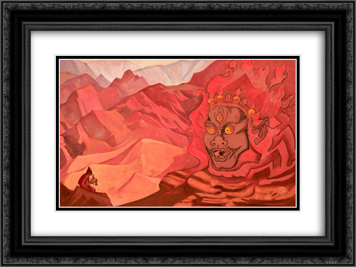 Dorje the Daring One 24x18 Black Ornate Wood Framed Art Print Poster with Double Matting by Roerich, Nicholas