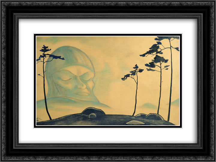 Dream of the East (Rebellion) 24x18 Black Ornate Wood Framed Art Print Poster with Double Matting by Roerich, Nicholas