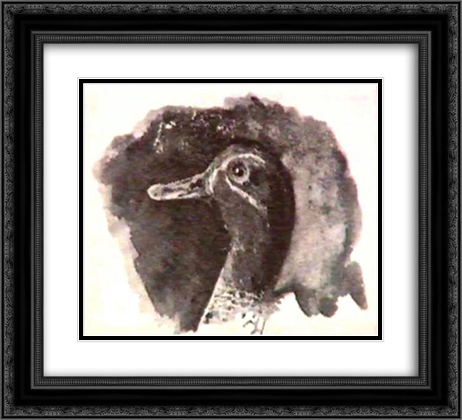 Duck's head 22x20 Black Ornate Wood Framed Art Print Poster with Double Matting by Roerich, Nicholas