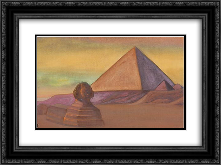 Egypt 24x18 Black Ornate Wood Framed Art Print Poster with Double Matting by Roerich, Nicholas