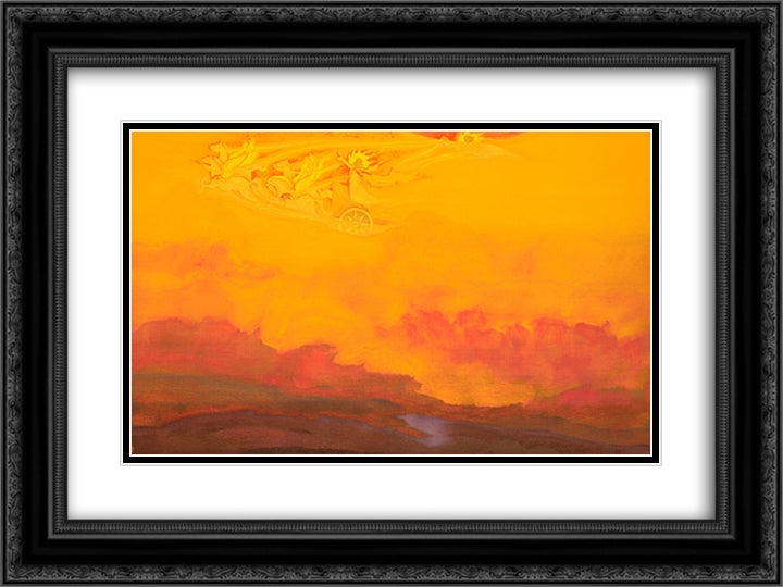 Elijah the Prophet 24x18 Black Ornate Wood Framed Art Print Poster with Double Matting by Roerich, Nicholas