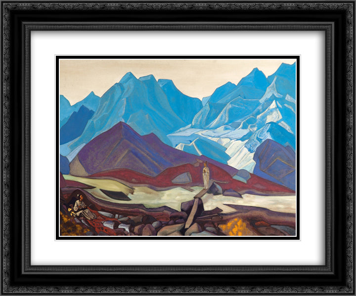 From Beyond 24x20 Black Ornate Wood Framed Art Print Poster with Double Matting by Roerich, Nicholas