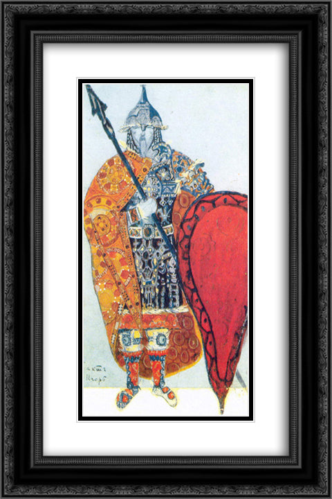 Igor 16x24 Black Ornate Wood Framed Art Print Poster with Double Matting by Roerich, Nicholas