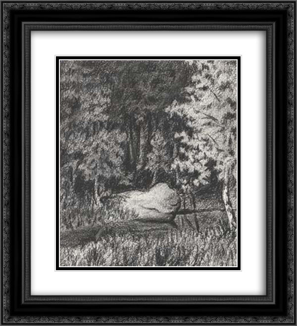 Izvarka 20x22 Black Ornate Wood Framed Art Print Poster with Double Matting by Roerich, Nicholas
