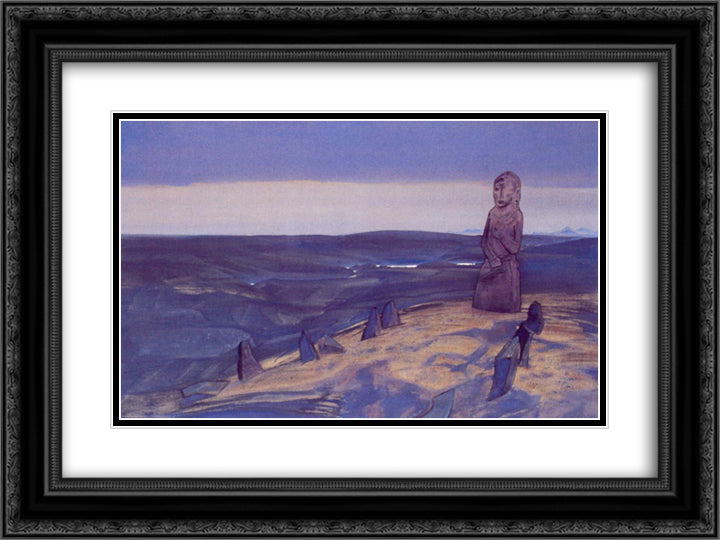 Keeper of Cuple 24x18 Black Ornate Wood Framed Art Print Poster with Double Matting by Roerich, Nicholas