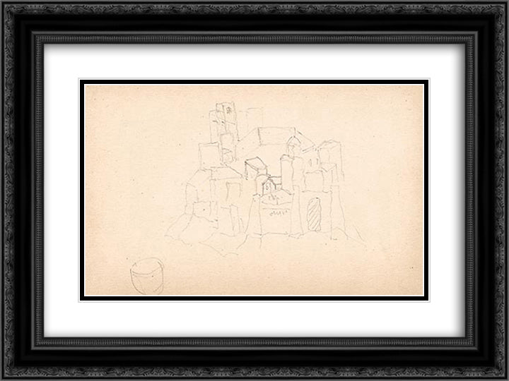 Ledenets 24x18 Black Ornate Wood Framed Art Print Poster with Double Matting by Roerich, Nicholas