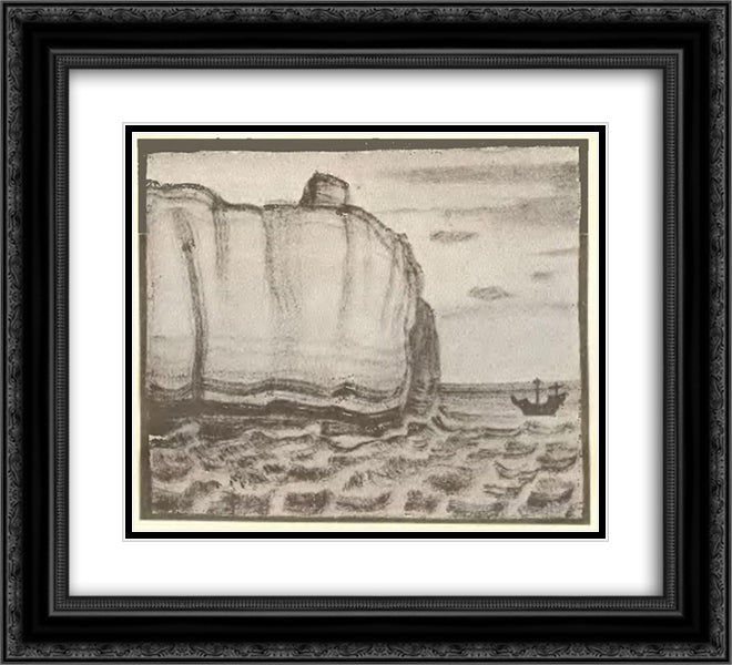 Messenger 22x20 Black Ornate Wood Framed Art Print Poster with Double Matting by Roerich, Nicholas