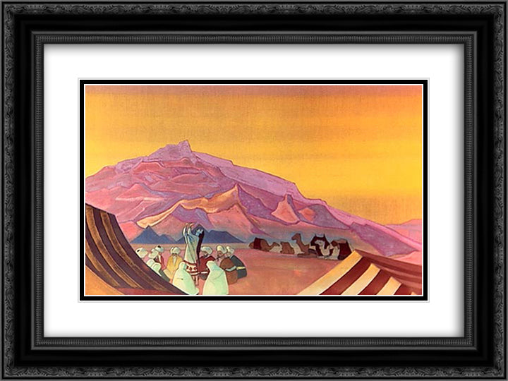 Oh, future! 24x18 Black Ornate Wood Framed Art Print Poster with Double Matting by Roerich, Nicholas