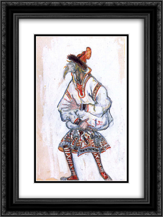 People (Old man) 18x24 Black Ornate Wood Framed Art Print Poster with Double Matting by Roerich, Nicholas