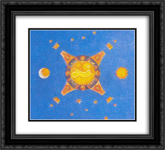 Plafond 22x20 Black Ornate Wood Framed Art Print Poster with Double Matting by Roerich, Nicholas