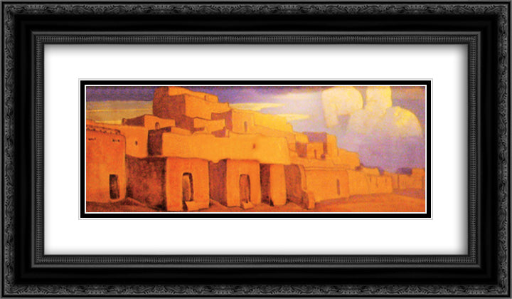 Predicted Cloud 24x14 Black Ornate Wood Framed Art Print Poster with Double Matting by Roerich, Nicholas