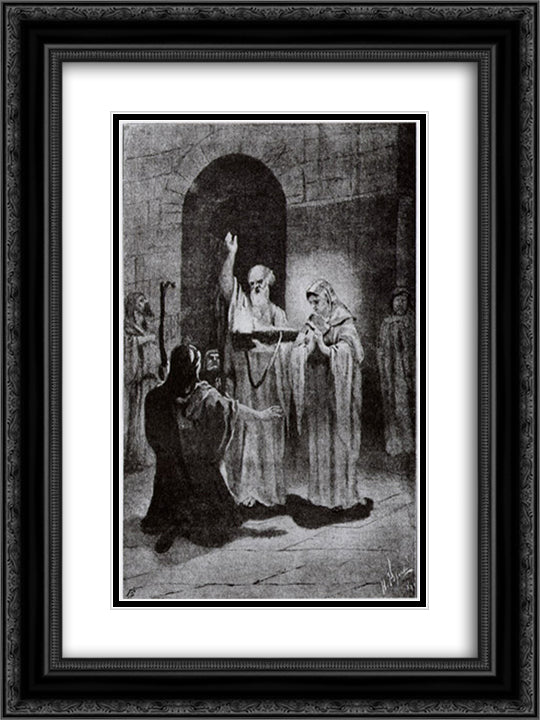 Presentation of Jesus at the Temple 18x24 Black Ornate Wood Framed Art Print Poster with Double Matting by Roerich, Nicholas