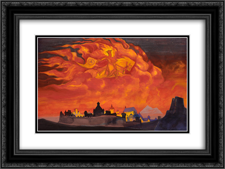Saint Sophia the Almighty Wisdom 24x18 Black Ornate Wood Framed Art Print Poster with Double Matting by Roerich, Nicholas