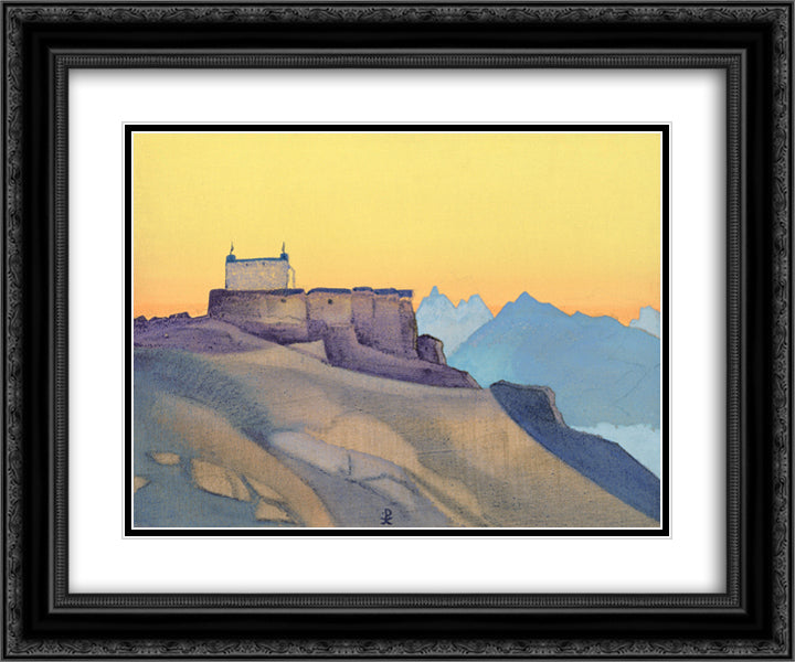 Sissu Monastery 24x20 Black Ornate Wood Framed Art Print Poster with Double Matting by Roerich, Nicholas
