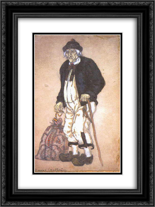 Solveig's father 18x24 Black Ornate Wood Framed Art Print Poster with Double Matting by Roerich, Nicholas